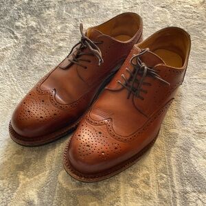 Beckett Simonon Men’s 11.5 Brown Kent Wingtip Brogue Oxford Leather Dress Shoes